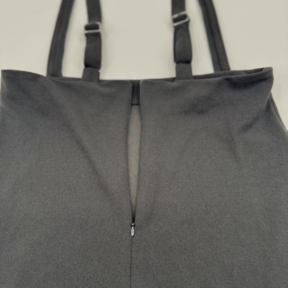 ModCloth Black Pinafore Overall Dress Adjustable Straps Size L - Picture 7 of 13
